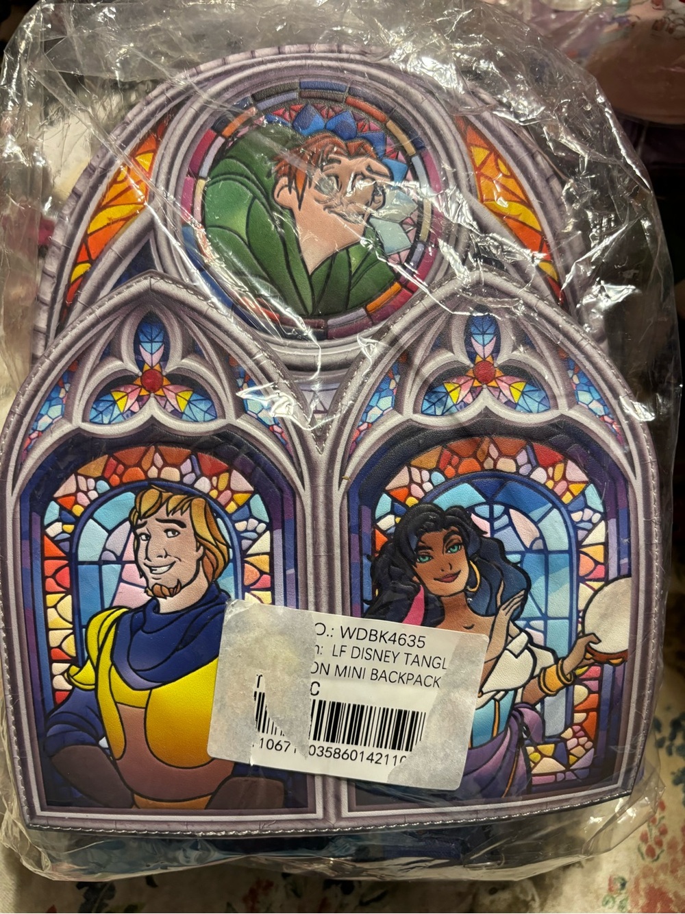 Disney Tangled Stained Glass Mini Backpack - Purple Multicolor